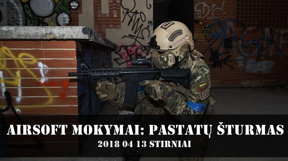Airsoft mokymai: pastatų šturmas 2018 04 13 Stirniai