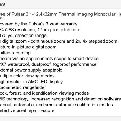 Parduodu termovizoriu pulsar helion xq38f